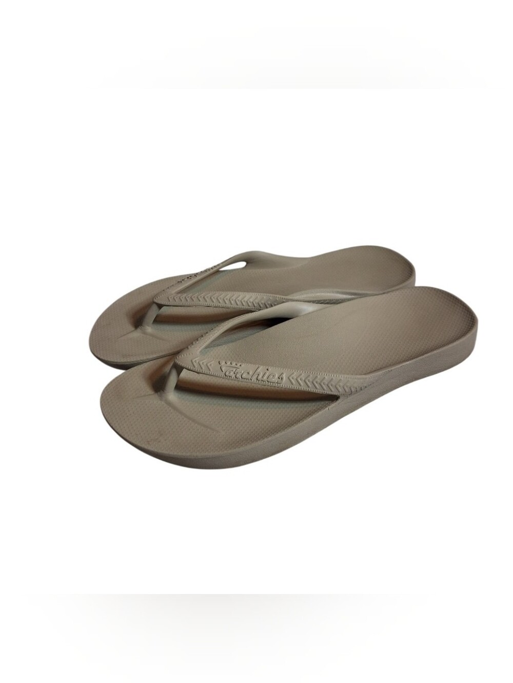 Archies Arch Support Flip Flops Women’s US 7 Taupe Thong Sandal Tan Beach Summer